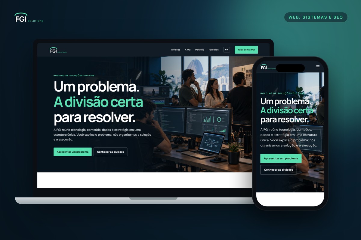 Site institucional da FGI